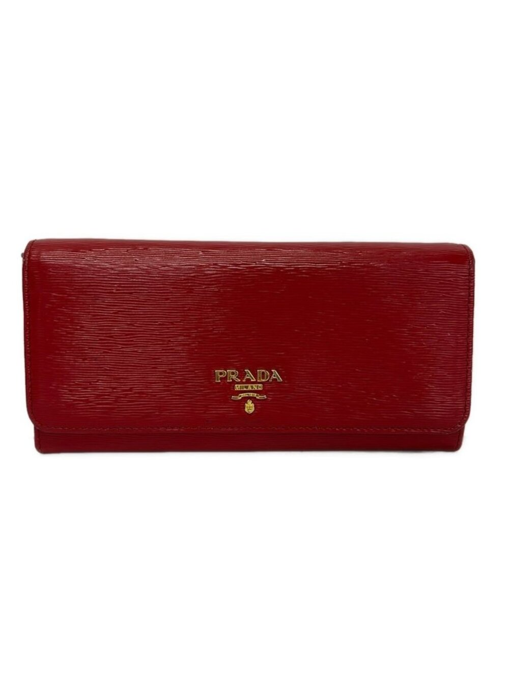 Prada Wallet Red Leather